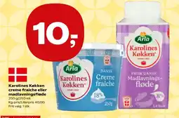 Kvickly Karolines Køkken creme fraiche eller madlavningsfløde tilbud