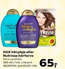 Kvickly OGX hårpleje eller Nutrisse hårfarve tilbud