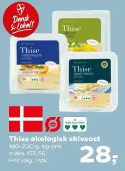 Kvickly Thise økologisk skiveost tilbud