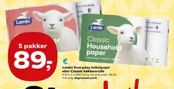 Kvickly Lambi Everyday toilettepapir eller Classic køkkenrulle tilbud