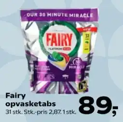 Kvickly Fairy opvasketabs tilbud