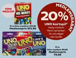 Kvickly Uno kortspil tilbud