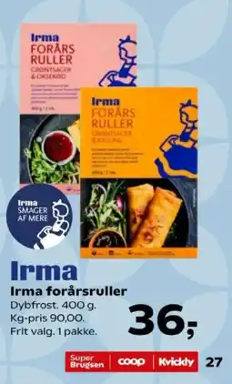 Kvickly Irma forårsruller tilbud