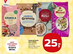 Kvickly Coop granola eller müsli tilbud