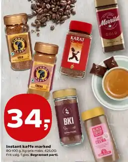 Kvickly Instant kaffe marked tilbud