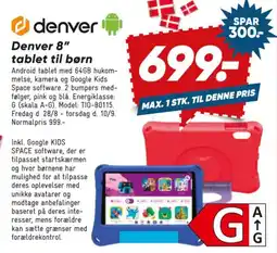 Bilka Denver 8" tablet til børn tilbud