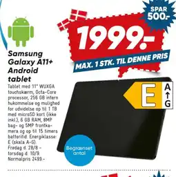 Bilka Samsung Galaxy A11+ Android tablet tilbud