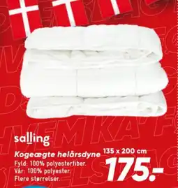 Bilka salling Kogeægte helårsdyne tilbud