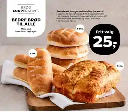 SuperBrugsen Brød Cooperativet pølsebrød burgerboller focaccia tilbud