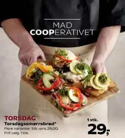 SuperBrugsen Mad CoopErativet Torsdagssmørrebrød tilbud