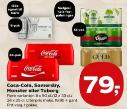 SuperBrugsen Coca-Cola, Somersby, Monster eller Tuborg tilbud