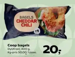 SuperBrugsen Coop bagels Cheddar Chili tilbud