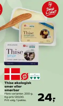 SuperBrugsen Thise økologisk smør eller smørbar tilbud