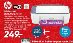 Bilka Hp DeskJet 2922 AIO printer tilbud