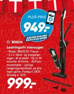 Bilka Bosch Ledningsfri støvsuger tilbud
