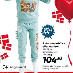 Bilka F.eks. sweatbluse eller -bukser tilbud