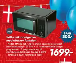 Bilka Wilfa mikrobølgeovn med airfryer funktion tilbud