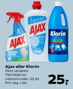 SuperBrugsen Ajax eller Klorin tilbud