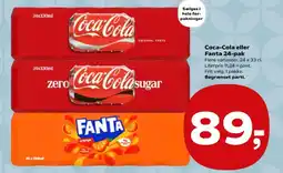 SuperBrugsen Coca-Cola eller Fanta 24-pak tilbud