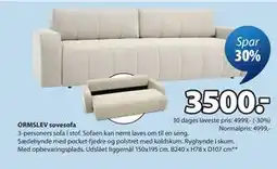 JYSK ORMSLEV sovesofa tilbud
