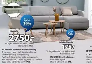 MOMMARK sovesofa med chaiselong