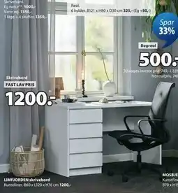 JYSK LIMFJORDEN skrivebord tilbud