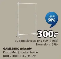 JYSK GAMLEBRO tøjstativ tilbud
