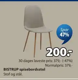 JYSK BISTRUP spisebordsstol tilbud