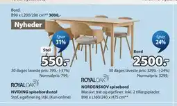 JYSK HVIDING spisebordsstol tilbud