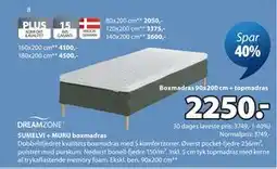 JYSK DREAMZONE SUMELVI + MURU boxmadras tilbud