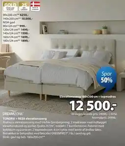 JYSK DREAMZONE TONDRA + RESA elevationsseng tilbud