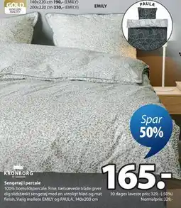 JYSK Sengetøj i percale tilbud