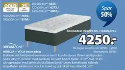 JYSK DREAMZONE HORSLA + VOLA boxmadras tilbud