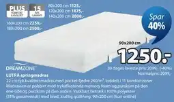 JYSK LUTRA springmadras tilbud