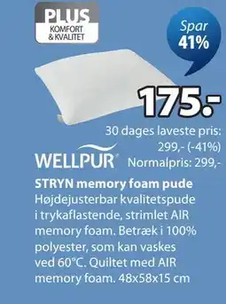 JYSK STRYN memory foam pude tilbud