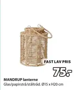 JYSK MANDRUP lanterne tilbud
