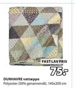 JYSK DUNHAVRE vattæppe tilbud