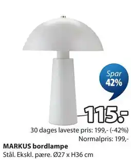 JYSK MARKUS bordlampe tilbud