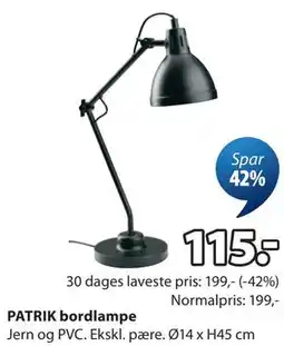 JYSK PATRIK bordlampe tilbud