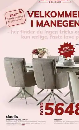 Daells Bolighus SPISEBORDSSTOL MED ARMLÆN tilbud