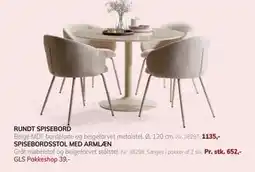 Daells Bolighus SPISEBORDSSTOL MED ARMLÆN tilbud