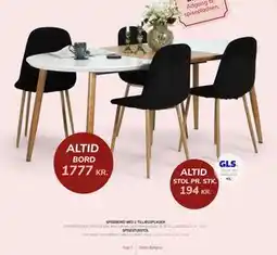Daells Bolighus SPISESTUESTOL tilbud
