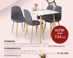 Daells Bolighus SPISEBORD tilbud