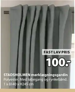 JYSK STADSHOLMEN mørklægningsgardin tilbud