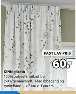 JYSK KINN gardin tilbud