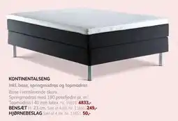 Daells Bolighus KONTINENTALSENG tilbud
