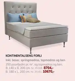 Daells Bolighus KONTINENTALSENG FORLI tilbud