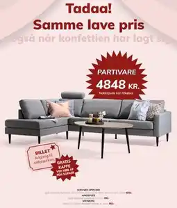 Daells Bolighus SOFA MED OPEN END tilbud