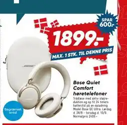 Bilka Bose Quiet Comfort høretelefoner tilbud