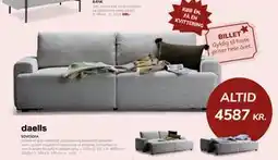 Daells Bolighus SOVESOFA tilbud